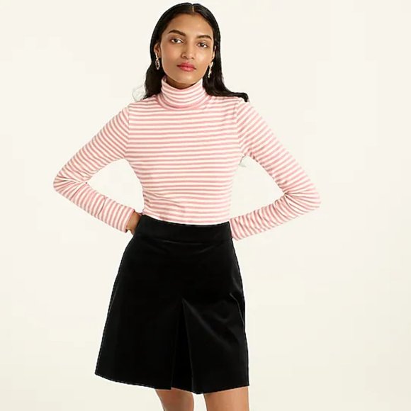 J. Crew - Perfect-fit turtleneck in stripe - Peach Peony Mona Stripe - Picture 3 of 5